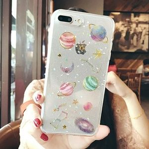 iPhone XR/X/XS/7/8/+❤️️Glitter planet  phone cases
